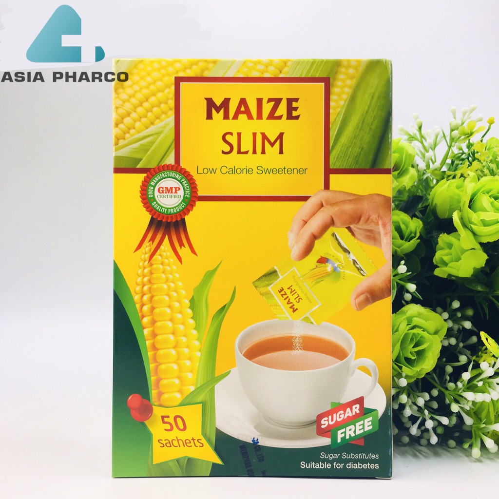 Đường ăn kiêng Maize Slim chiết xuất từ chất xơ và đường bắp - Hộp 50 gói