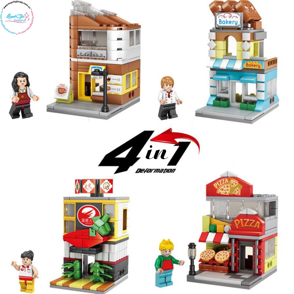 Đồ chơi lắp ráp mô hình cửa hàng kinh doanh
