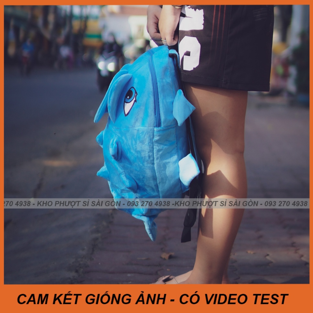 CÓ VIDEO - Balo khủng long đi phượt - đi chụp hình siêu cute - balo khủng long nhung màu xanh dương