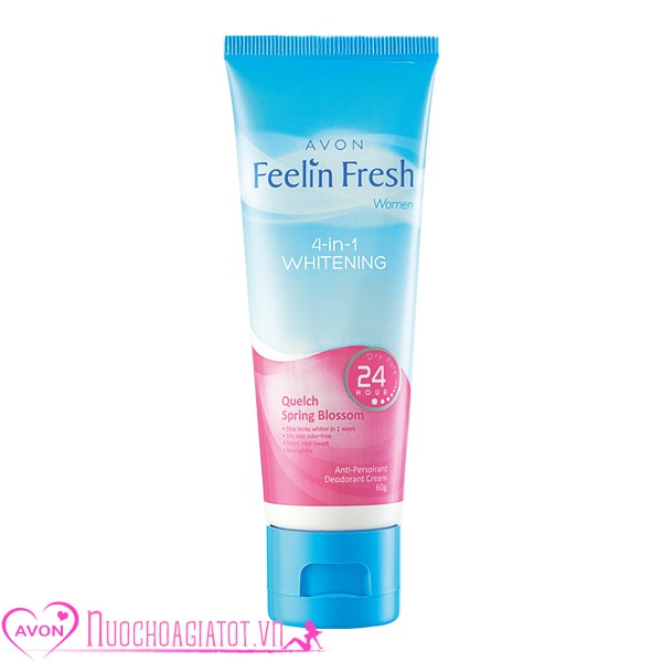 CHÍNH HÃNG KEM KHỬ MÙI TRẮNG DA AVON FEELING FRESH 60G MÀU HỒNG