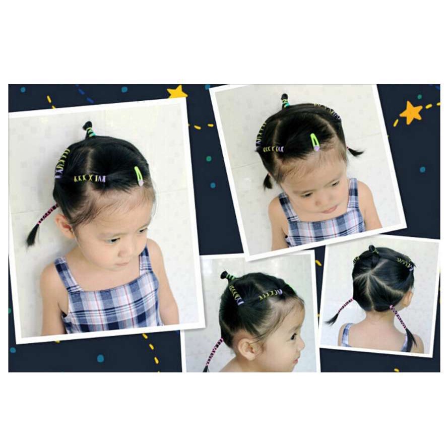 Túi chun buộc tóc nhiều màu sắc siêu cute dễ thương , co giãn tốt, không gây đau cho bé,thiết kế túi zip tiện lợi
