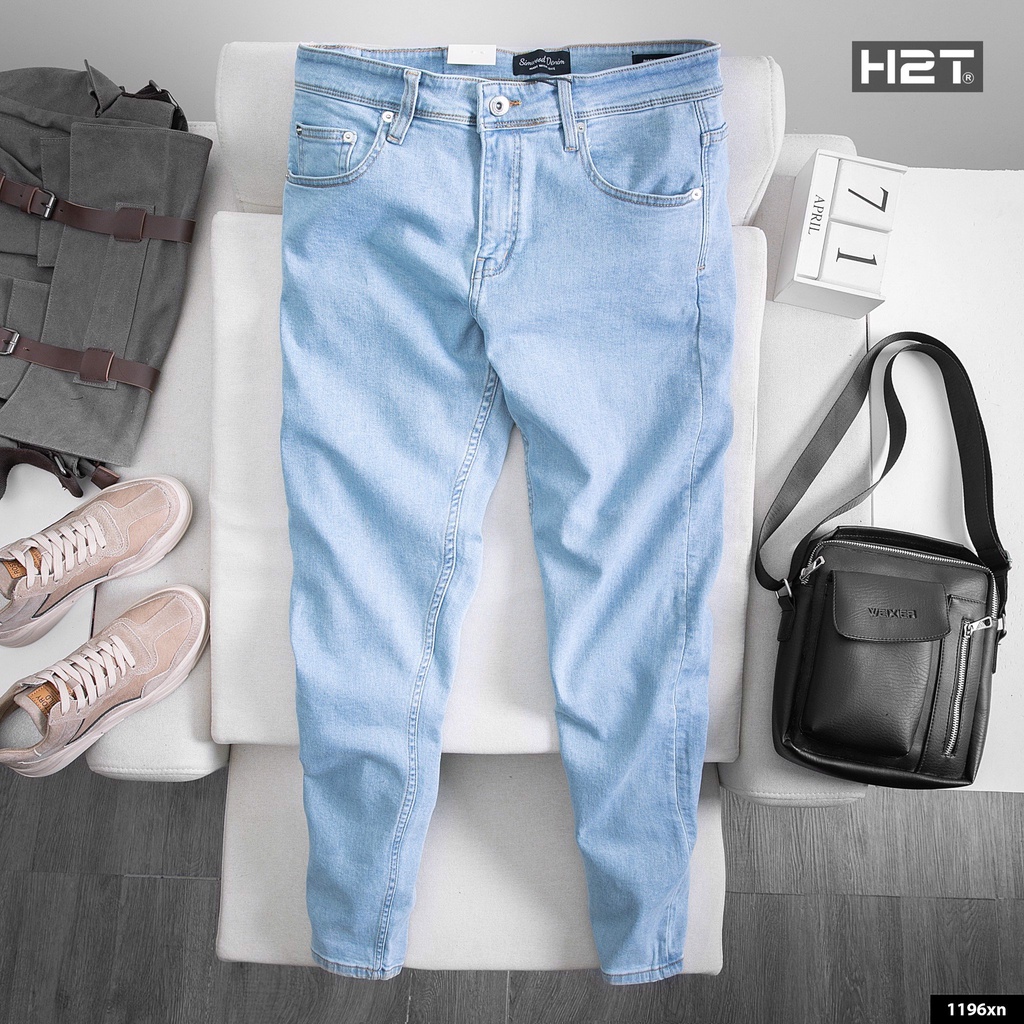 Quần Jean Nam Basic H2T Kiểu Dáng Skinny Cực Tôn Dáng, Chất Liệu Bò SIMWOOD DENIM Thoải Mái, Không Gây Khó Chịu 1196 | BigBuy360 - bigbuy360.vn