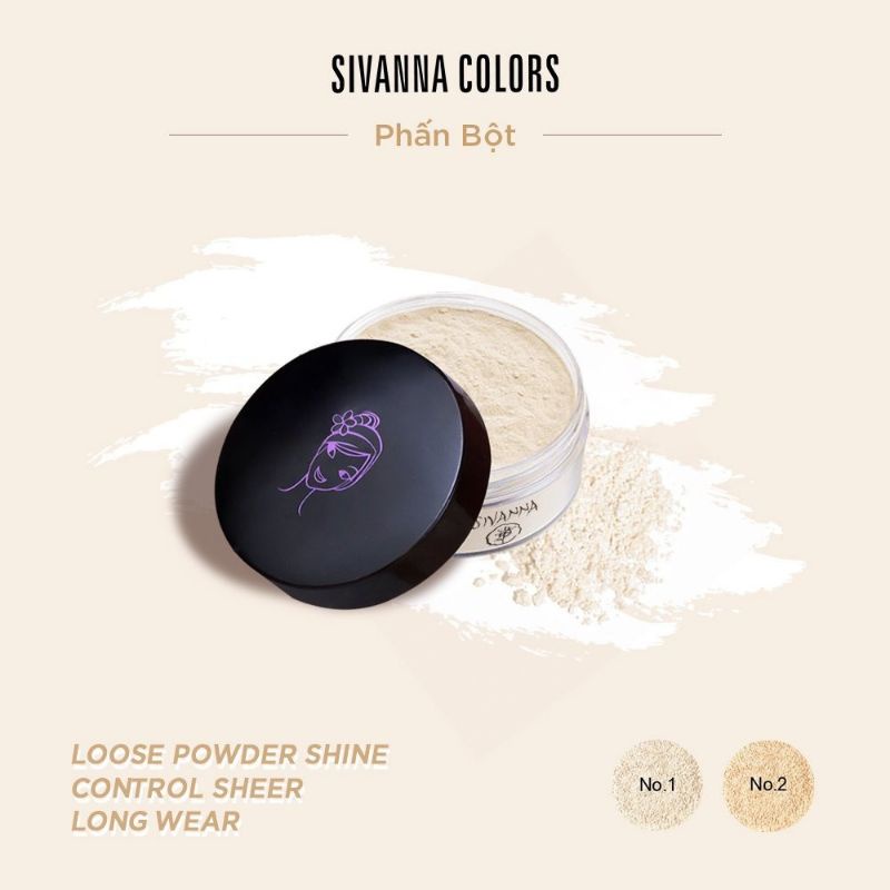 Phấn Phủ Bột Sivanna Loose Powder mịn lì tự nhiên, kiềm dầu nhanh chóng