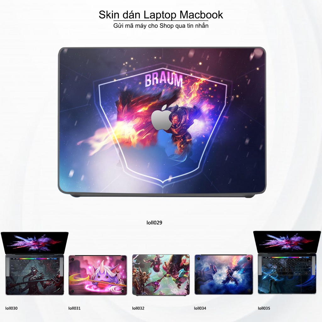 Skin dán Macbook mẫu Liên Minh Huyền Thoại (đã cắt sẵn, inbox mã máy cho shop)