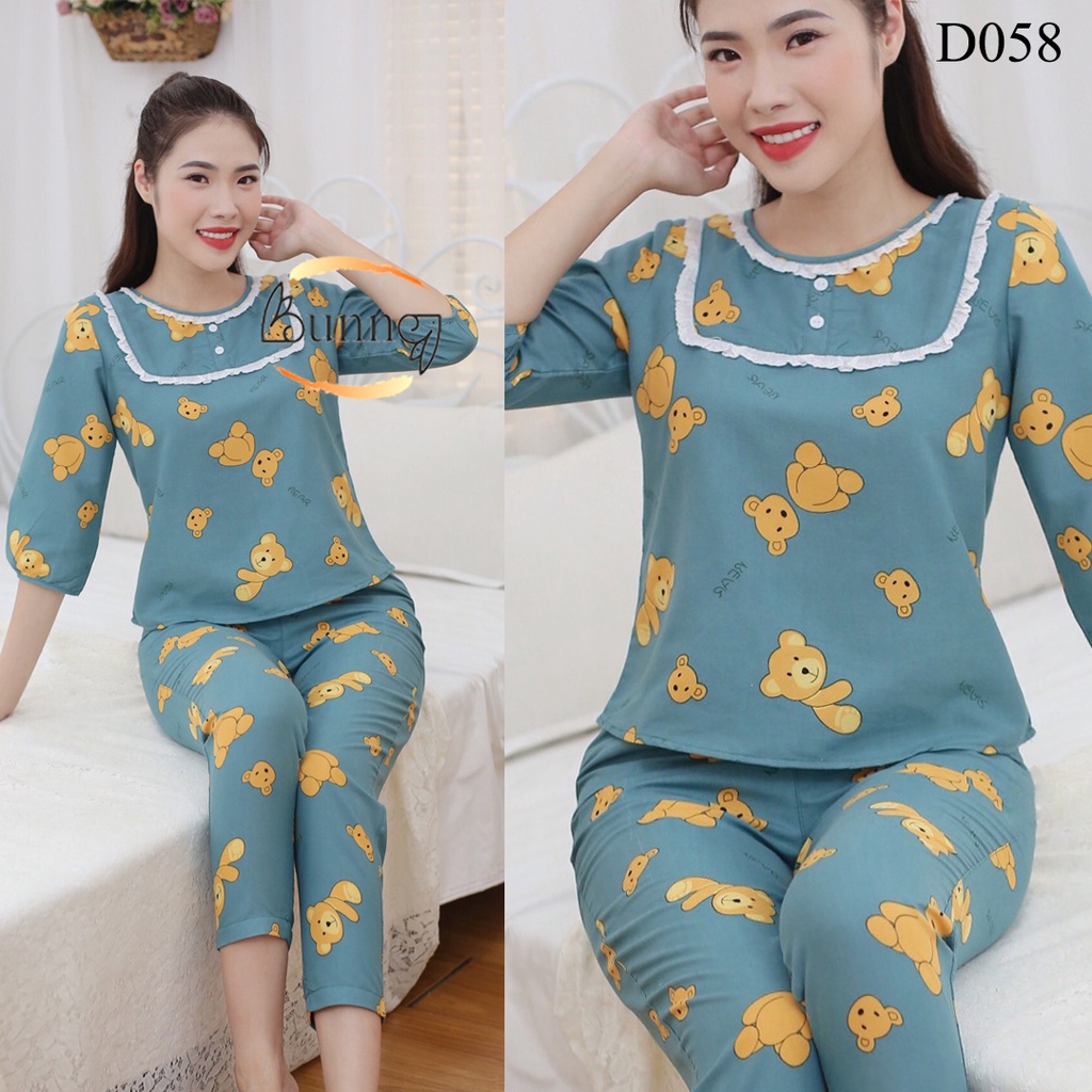 {BUNNY} ĐỒ BỘ NỮ MẶC Ở NHÀ, QUẦN ÁO BỘ MẶC NHÀ XINH XẮN, HỌA TIẾT DỄ THƯƠNG