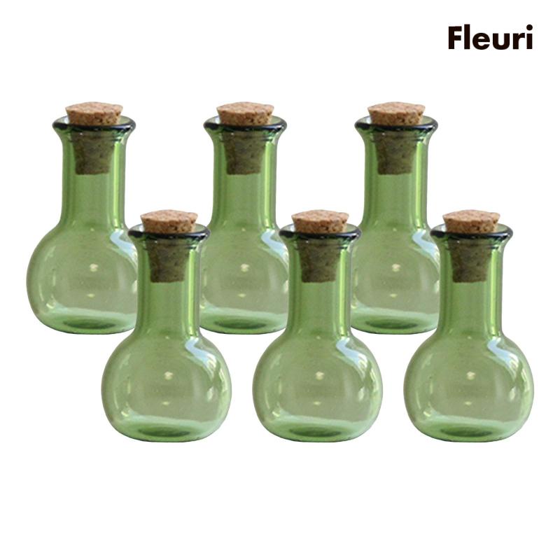 Set 6 Bình Thủy Tinh Mini Có Nút Bần Chặn