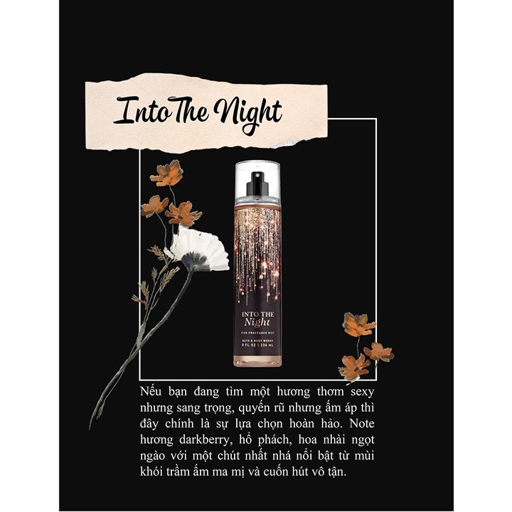 Body mist Into The Night xịt thơm toàn thân