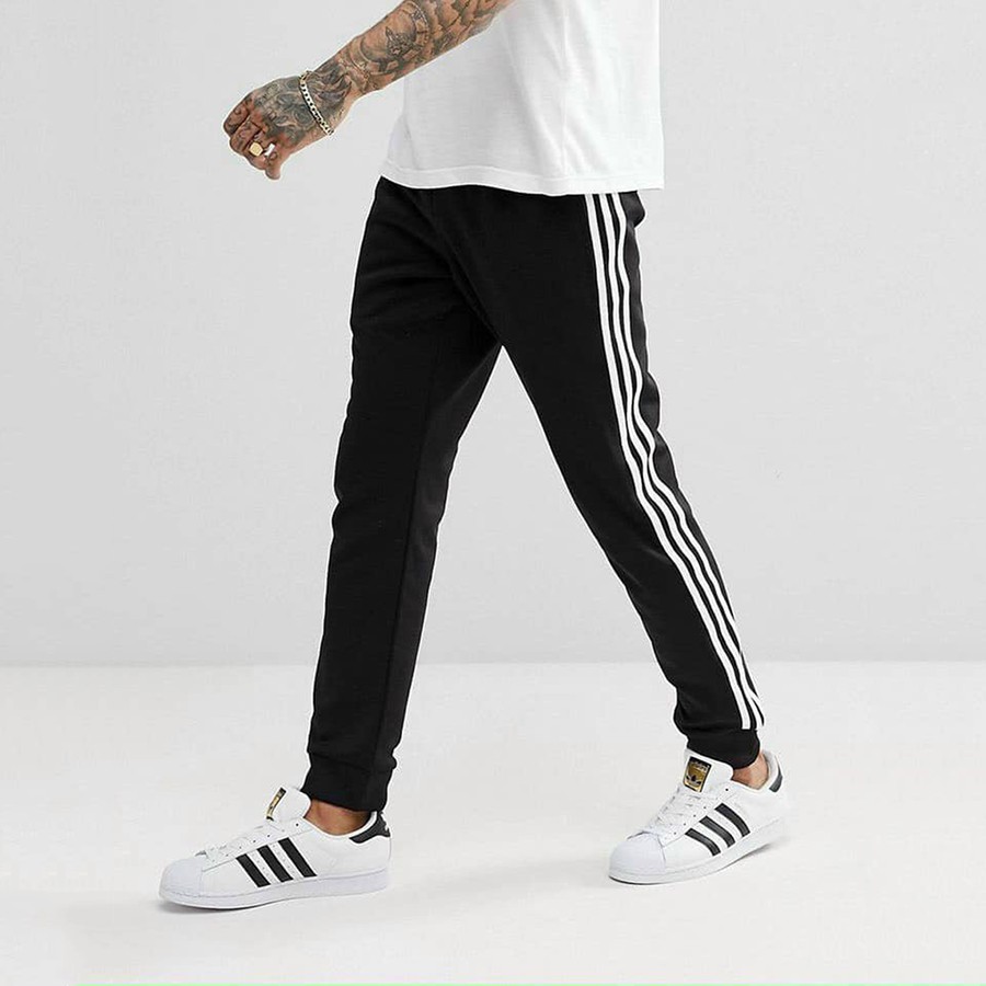 Quần Jogger Nam Nữ, quần thể thao 3 sọc, Chuẩn phom chất Umi Hàn mềm mịn, co giãn 4 chiều  - AJ002