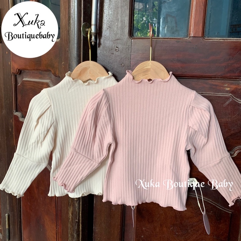 Áo Dài Tay Bồng Thu đông Bé Gái Jennybebe [Xuka boutique] Dày dặn mềm mịn co giãn tốt [Ảnh Video Thật]