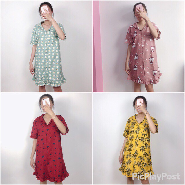 Váy ngủ pijama nopi shop | BigBuy360 - bigbuy360.vn