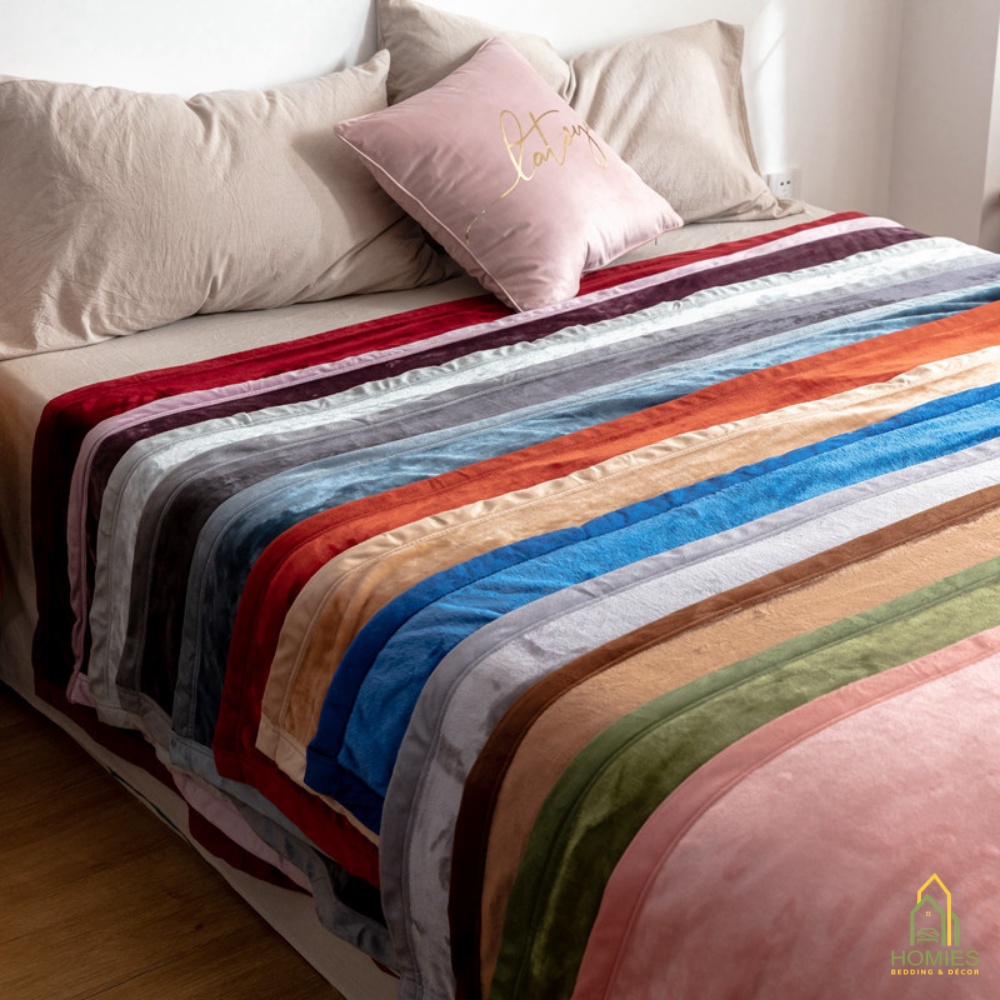 Chăn Lông Tuyết HOMIES Bedding & Décor Lông Thỏ Nhập Khẩu Dùng 4 Mùa Siêu Mềm Mịn Kích Thước 2m x 2m3