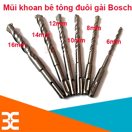 Mũi Khoan Bê Tông Đuôi Gài Loại Dài 12Cm