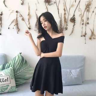 Đầm len cổ V mặc được nhiều kiểu Quảng Châu order 104