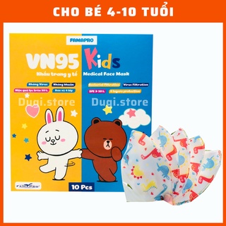 Khẩu trang cho bé n95 Famapro, khẩu trang n95 kids Famapro  [10 cái - Hộp]