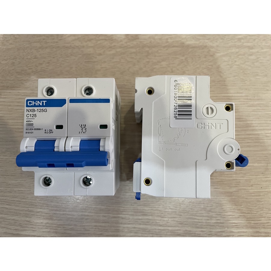 Attomat chint MCB 2 pha NXB-125 2P 80A, 2P 100A, 2P 125A