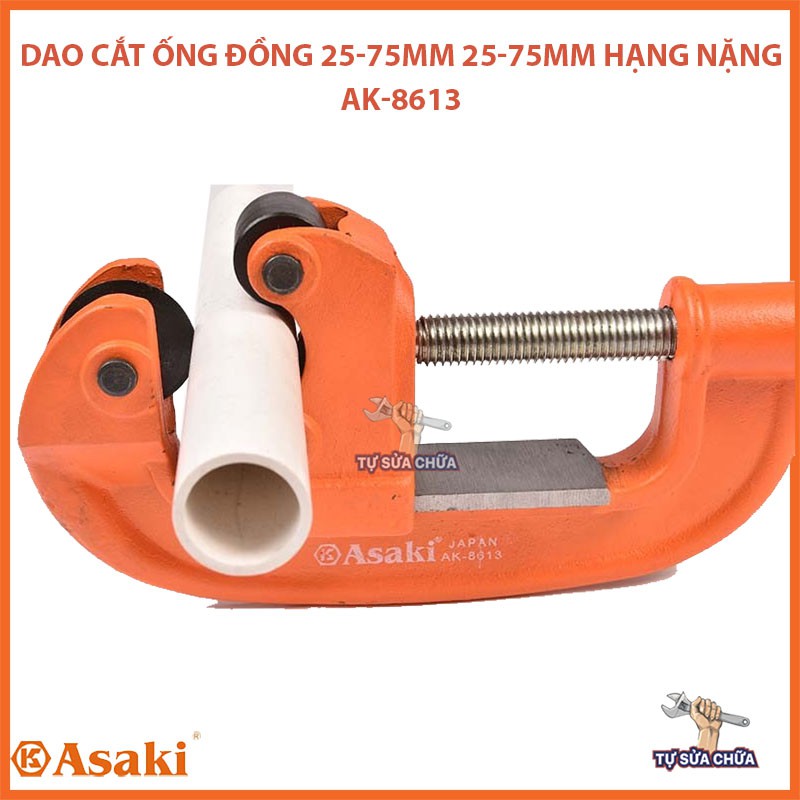 Dao cắt ống ASAKI hạng nặng AK-8613 25-75mm chuyên dùng cắt ống đồng, nhôm, thép hạng nặng, HÀNG CHÍNH HÃNG