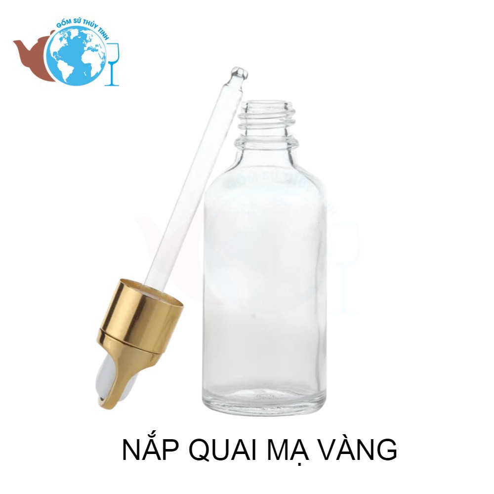 Bộ 10 chai thủy tinh 5ml đựng tinh dầu bóp giọt