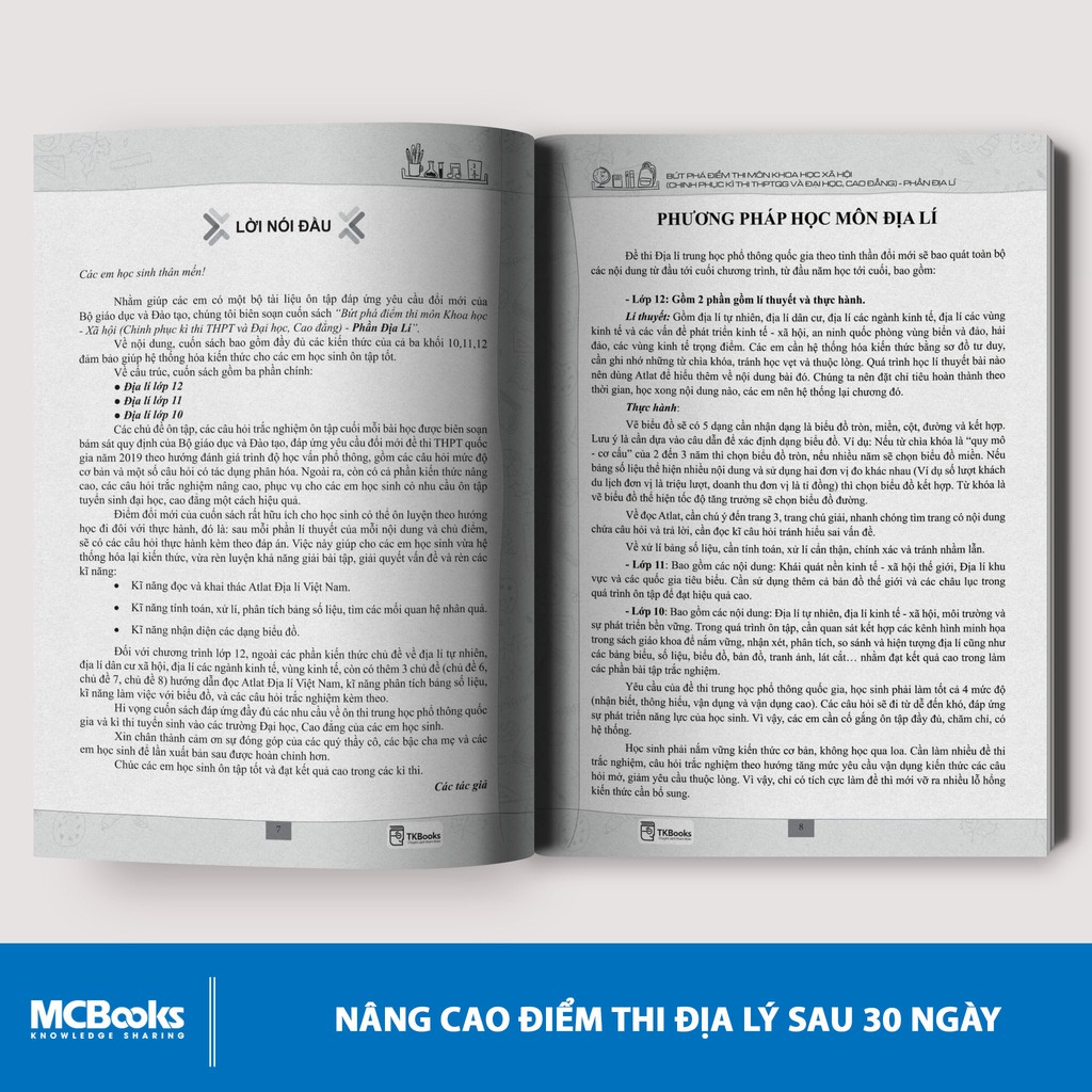 Sách - Bứt phá điểm thi môn Khoa học xã hội  - Phần: Địa lí (chinh phục kì thi THPT và Đại học, Cao đẳng)