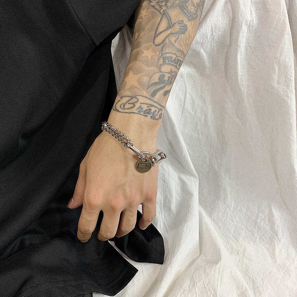 Vòng tay thép titan phong cách Hàn Quốc cho nam 13123