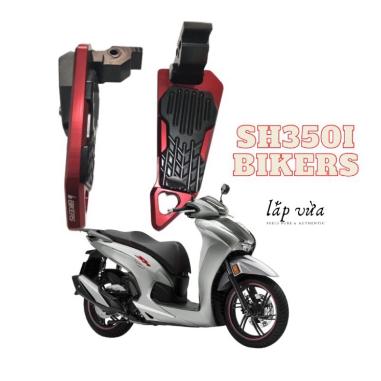 [Sh350i] Gác Chân Biker Cho Xe SH 350i chính hãng Chất Liệu Nhôm CNC Cao Cấp Ảnh thật Sp