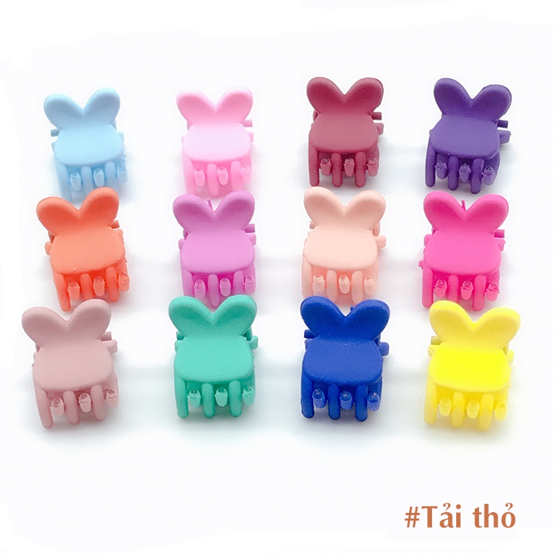 Combo 10/20/50 kẹp tóc mini dễ thương nhiều kiểu cho bé gái, kẹp càng cua nhỏ xinh hình hoa mai, vương miện, tai thỏ HOT