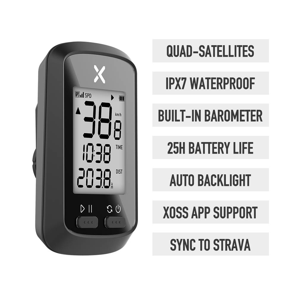 Máy tính Xoss Bike G / G + Gps Dây đeo không dây Máy đo nhịp tim không thấm nước Đồng hồ đo tốc độ đường bộ Xe đạp Mtb Xe đạp cảm biến tốc độ Bluetooth với máy tính đạp xe đạp