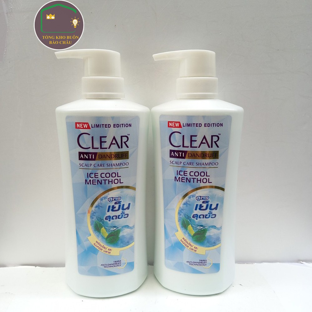 Dầu gội Thái Lan Clear Ice Cool Menthol bạc hà mát rượi 480ml