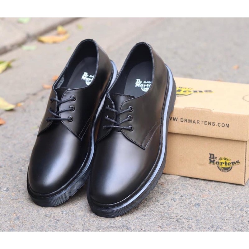 Giày Da Bò 1461 2020 Full Black .Giày Dr.Martens Thailand Chính Hãng(1461.F.Black)