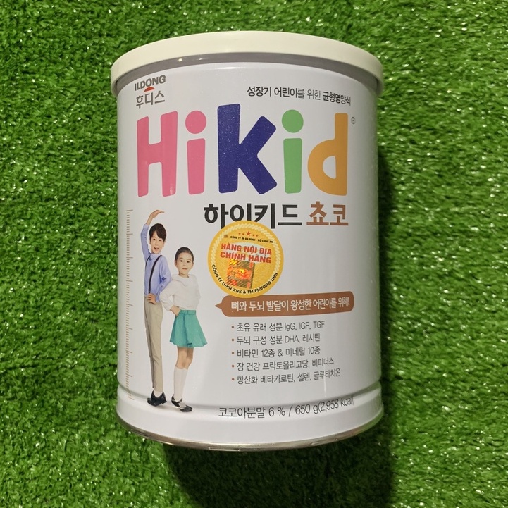 Sữa Hikid tăng chiều cao vị Vani, Socola, Premium - Nội địa Hàn Quốc 600g