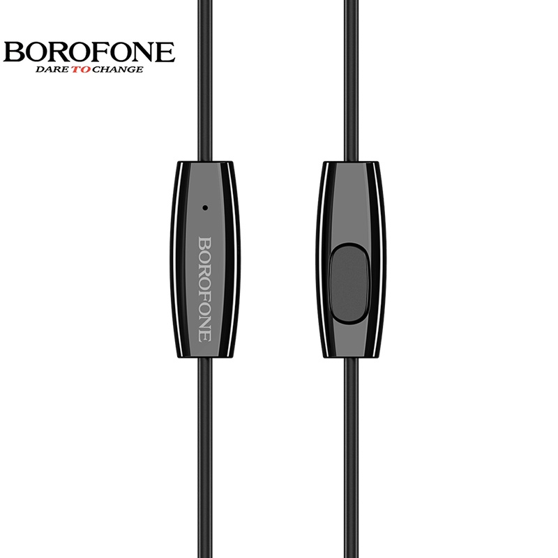 Tai nghe nhét tai BOROFONE BM31 chống ồn, nghe hay có mic đàm thoại, dây dài 1.2m - Chính hãng