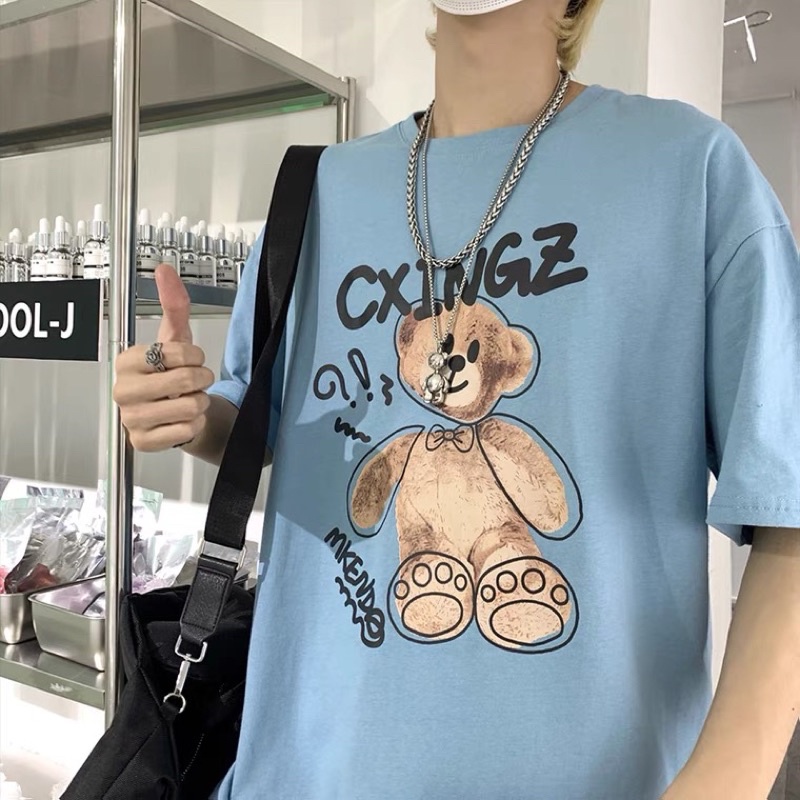 Áo thun nam nữ , áo phông chất cotton in hình con gấu
