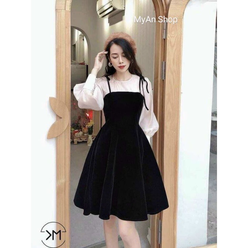 🌈 VÁY NHUNG XOÈ PHỐI TAY⭐
