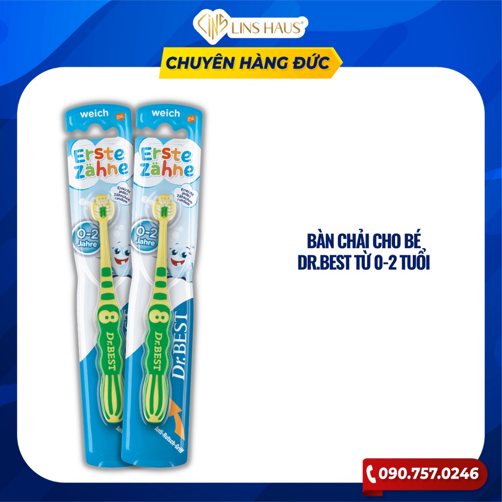 Bàn chải Dr.Best siêu mềm dành cho bé từ 0-2 tuổi