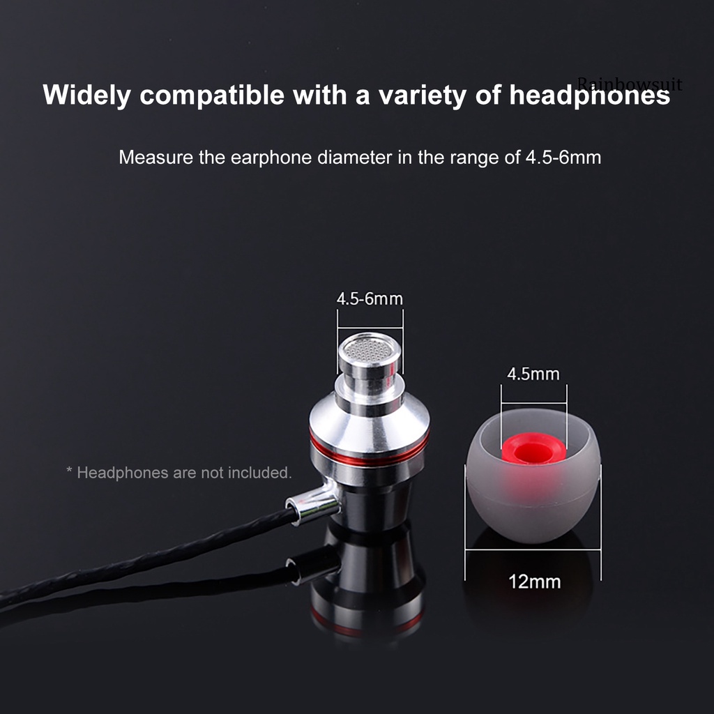 Set 5 cặp nút tai đệm nghe nhét tai bằng silicon mềm cách âm thay thế tiện dụng