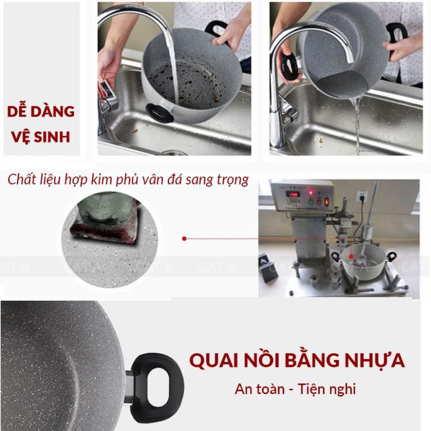 [28cm] Nồi vân đá đáy từ chống dính TFFP-577 - Tiện lợi, đa chức năng, phù hợp với mọi gia đình !