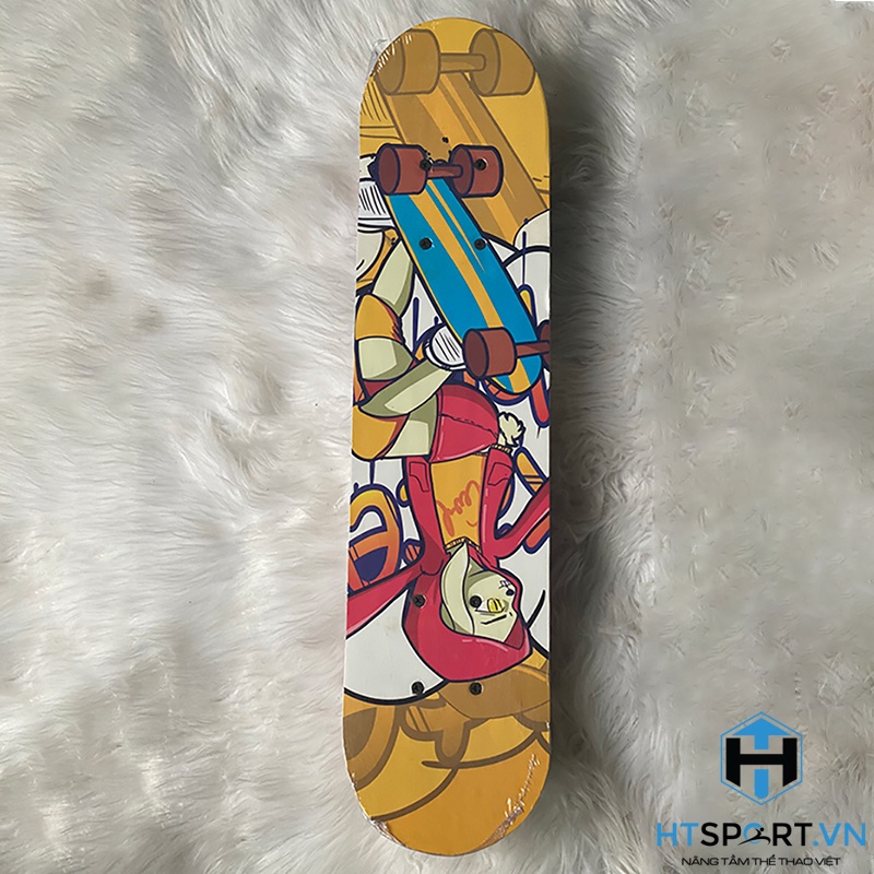 Ván Trượt Trẻ Em, Ván Skateboard Mini Thể Thao Họa Tiết Hoạt Hình Trẻ Em Đẹp Chắc Chắn Dài 60cm Giá Rẻ Cho Bé