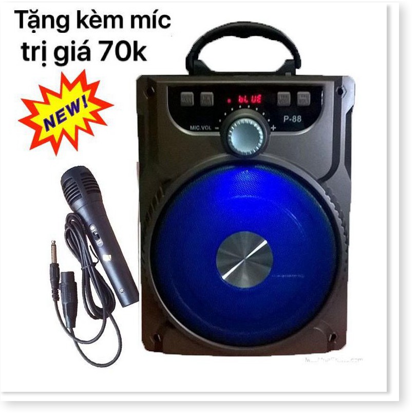 Loa Kéo Bluetooth P88 P89 KIOMIC Tặng Micro Hát Karaoke Cực Hay-Bảo hành 1 đổi 1(Có Hàng Nhiều)