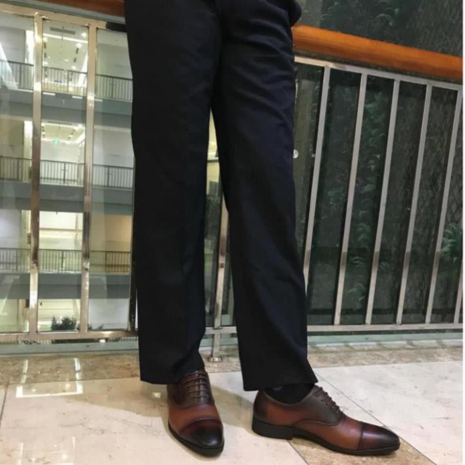 Giày tây nam da bò thật đế cao su, giày tây nam da cao cấp handmade hàng hiệu công sở chính hãng mh1 CB1 | BigBuy360 - bigbuy360.vn