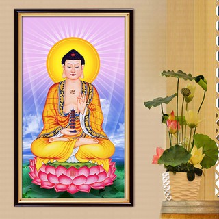 Tranh đá hạt tròn kim cương ABC Dược Sư Lưu Ly Quang Vương Phật DF2570