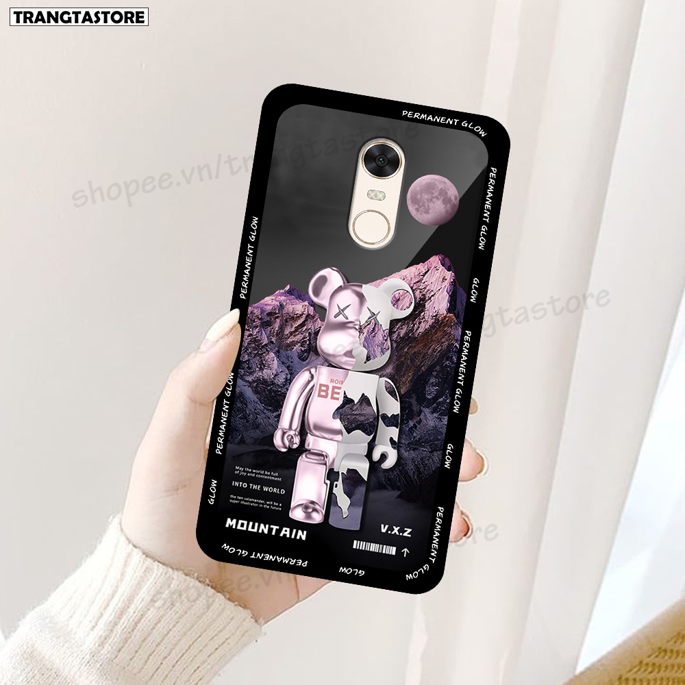Ốp Xiaomi Redmi Note 4/ Note 4x / Redmi 5 / Redmi 5 Plus in hình gấu Bearbrick,Mountain,xanh,đen,đỏ giá rẻ