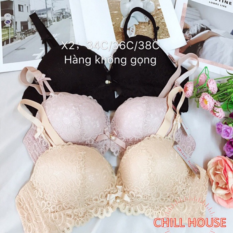 Áo lót nữ - áo lót ren THÁI đệm SIÊU DÀY 8cm không gọng, nâng đẩy vòng 1 đẹp xuất sắc X5 CHILL HOUSE