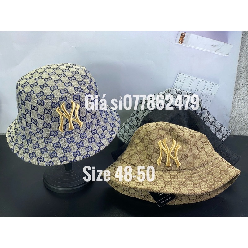 mũ bucket em bé 2t - 5tuổi - nón vành bé gái thêu N~Y size 48-50