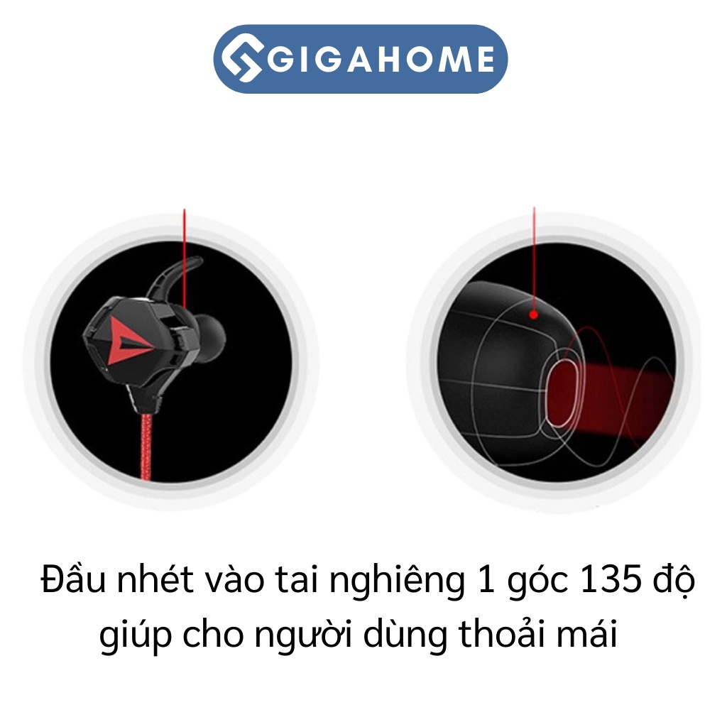 Tai Nghe Gaming GIGHOME Chuaant Type-C/3.5mm Có Mic Âm Thanh Chuyên Game Mobile 6316
