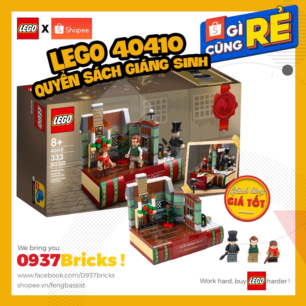 LEGO 40410 Charles Dickens Tribute HỘP GIÁNG SINH TRƯNG BÀY Limited 0937bricks