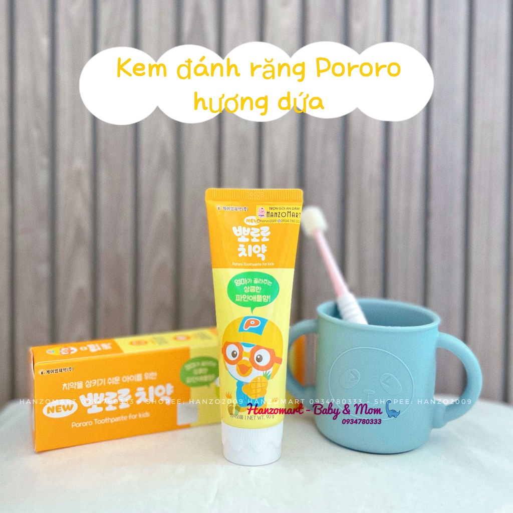 Kem đánh răng Pororo Hàn quốc 90gr cho bé từ 2 tuổi