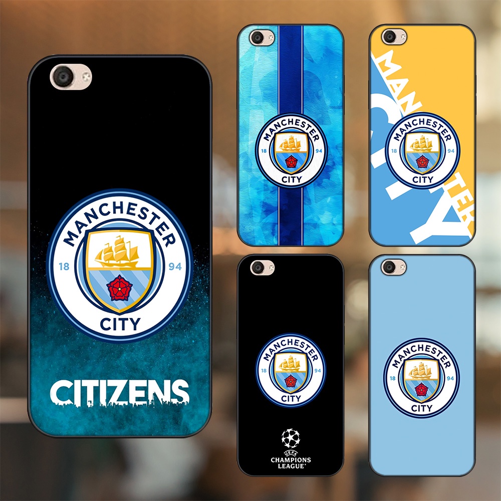 Ốp lưng Vivo V5, V5 Plus viền đen in hình Manchester City MC