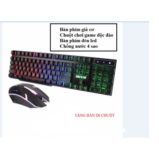 Bộ bàn phím giả cơ và chuột chuyên Game MIXIE X90 - Có led màu đen + tặng bàn di chuột