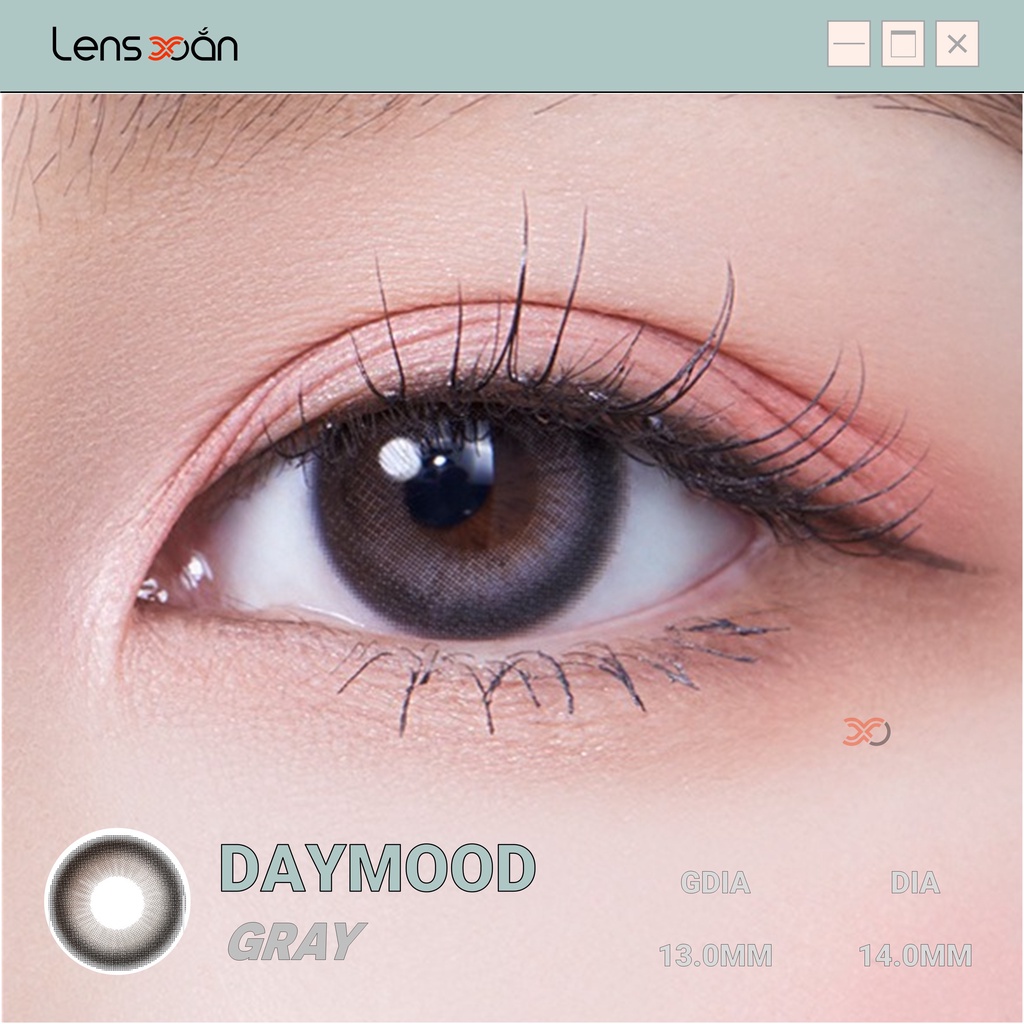 KÍNH ÁP TRÒNG CAO CẤP DAYMOOD GRAY CỦA OLOLA ( MPC LENS): LENS XÁM ĐEN ÁNH BẠC PHỦ BÓNG | LENS XOẮN ( GIÁ 1 CHIẾC)