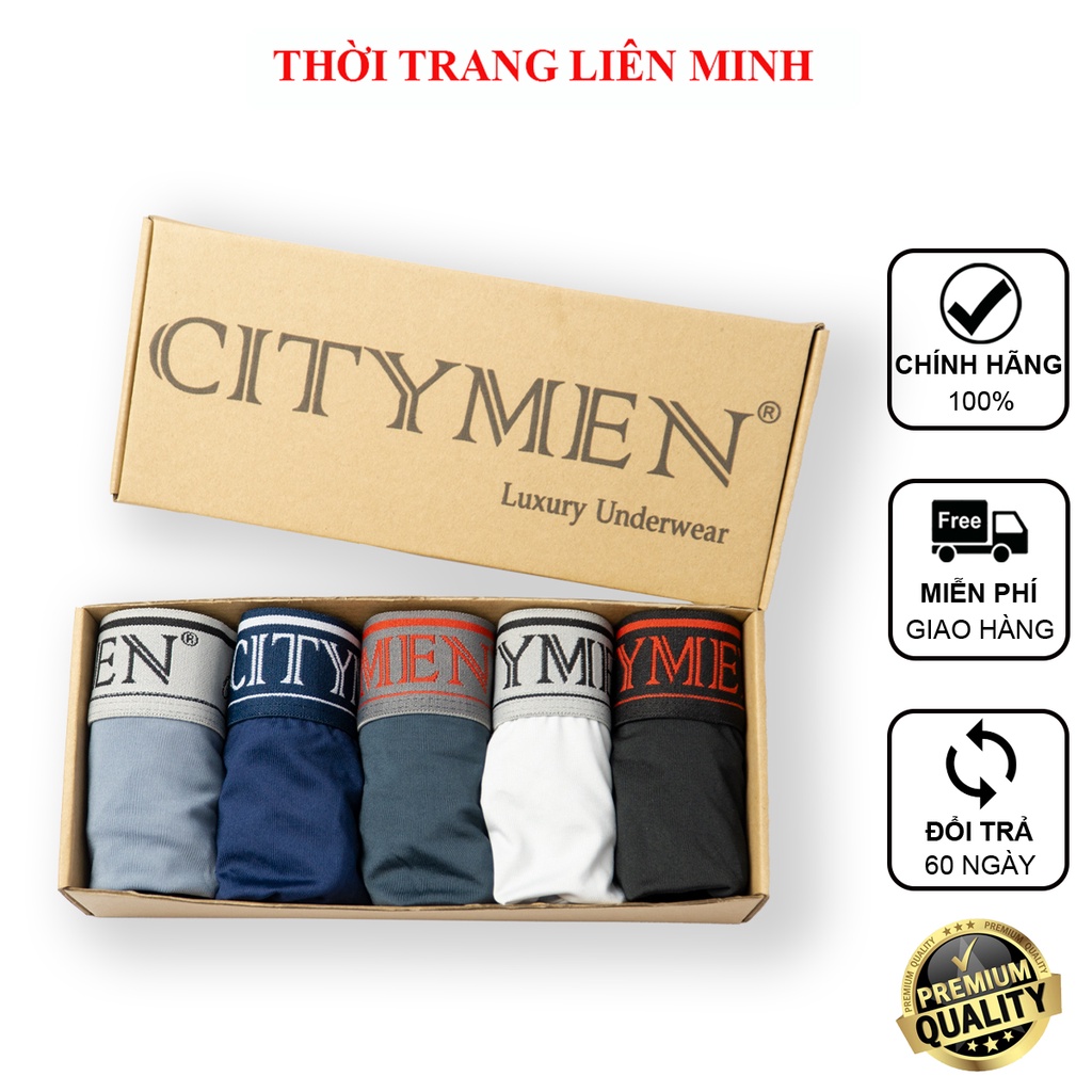Hộp 5 quần lót nam thun lạnh - Quần sịp nam cao cấp co dãn 4 chiều cực thoáng mái mềm mại quần xì sịp đồ lót nam