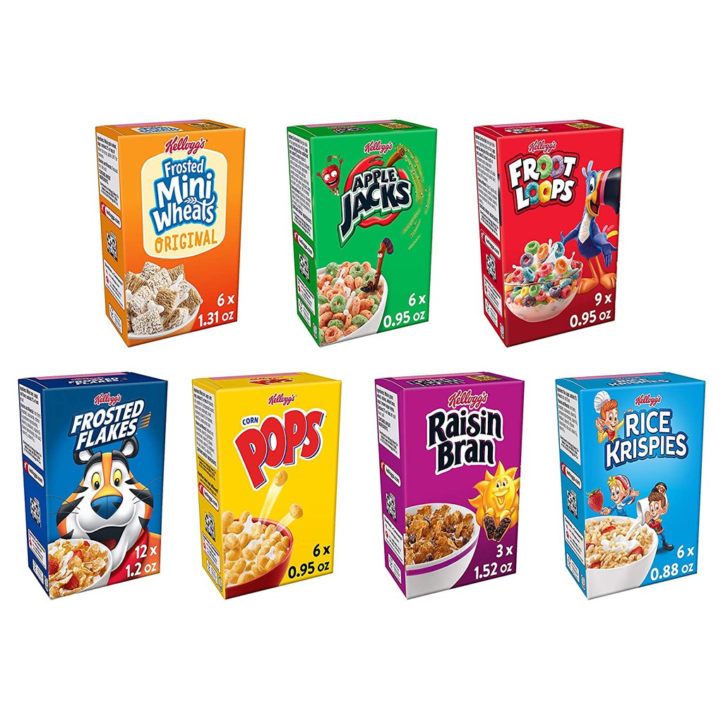 (4 loại) Ngũ cốc ăn sáng cho bé Kellogg's Hộp nhỏ